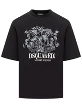 DSQUARED2 - T-Shirt Oversize con Stampa Jungle - Nero | Lidia Shopping ® | Official Website