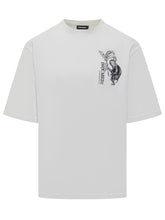DSQUARED2 - T-Shirt Oversize con Stampa - Bianco - LIDIASHOPPING® - Official Website