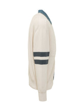 DSQUARED2 - Knit Cardigan with Denim Collar and Buttons - White - LIDIASHOPPING® - Official Website