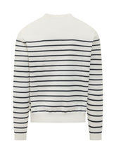 DSQUARED2 - Striped Knit Pullover with Logo Embroidery - White - LIDIASHOPPING® - Official Website
