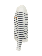 DSQUARED2 - Striped Knit Pullover with Logo Embroidery - White - LIDIASHOPPING® - Official Website