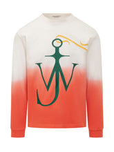 J.W. ANDERSON - Long Sleeve Top with Anchor Dip Dye Print - Red - LIDIASHOPPING® - Official Website