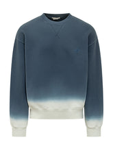 J.W. ANDERSON - Felpa Dip Dye con Logo Ricamato - Blu - LIDIASHOPPING® - Official Website