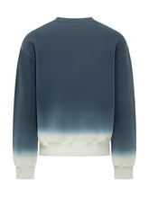 J.W. ANDERSON - Felpa Dip Dye con Logo Ricamato - Blu - LIDIASHOPPING® - Official Website