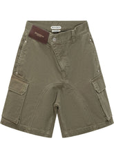 J.W. ANDERSON - Bermuda con Inserti Sagomati e Tasche Cargo - Verde | Lidia Shopping | Official Website