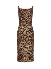DOLCE & GABBANA - Sleeveless Animal Print Midi Dress - Brown - LIDIASHOPPING® - Official Website