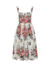 DOLCE & GABBANA - Abito Floreale con Spalline - Bianco | Lidia Shopping | Official Website