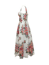 DOLCE & GABBANA - Abito Floreale con Spalline - Bianco | Lidia Shopping | Official Website