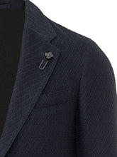 LARDINI - Giacca Liknit Monopetto - Blu - LIDIASHOPPING® - Official Website