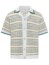 CASABLANCA - Short Sleeve Knit Cardigan - White - LIDIASHOPPING® - Official Website