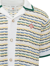 CASABLANCA - Short Sleeve Knit Cardigan - White - LIDIASHOPPING® - Official Website
