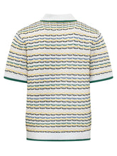 CASABLANCA - Short Sleeve Knit Polo - White - LIDIASHOPPING® - Official Website