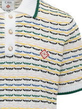 CASABLANCA - Short Sleeve Knit Polo - White - LIDIASHOPPING® - Official Website