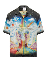 CASABLANCA - Short Sleeve Shirt with Cosmic Print - Multicolor - LIDIASHOPPING® - Official Website