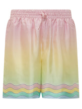 CASABLANCA - Shorts con Coulisse e Motivo Ondulato - Multicolore - LIDIASHOPPING® - Official Website