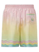 CASABLANCA - Shorts con Coulisse e Motivo Ondulato - Multicolore - LIDIASHOPPING® - Official Website