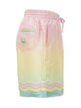 CASABLANCA - Shorts con Coulisse e Motivo Ondulato - Multicolore - LIDIASHOPPING® - Official Website
