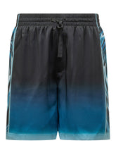 CASABLANCA - Shorts with Drawstring and Graphic Print - Blue - LIDIASHOPPING® - Official Website