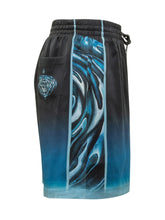 CASABLANCA - Shorts with Drawstring and Graphic Print - Blue - LIDIASHOPPING® - Official Website