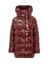 HERNO - Piumino Lucido Imbottito con Cappuccio - Rosso - LIDIASHOPPING® - Official Website