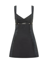 AMIRI - Abito Mini con Motivo Monogram - Nero - LIDIASHOPPING® - Official Website