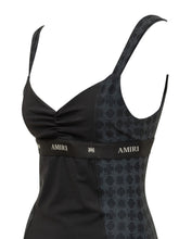 AMIRI - Abito Mini con Motivo Monogram - Nero - LIDIASHOPPING® - Official Website