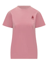 MARANT ÉTOILE - Aby T-Shirt with Chest Logo - Pink - LIDIASHOPPING® - Official Website