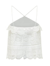 MARANT ÉTOILE - Prisha Sleeveless Top with Thin Straps - White - LIDIASHOPPING® - Official Website