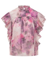 MARANT ÉTOILE - Top con Collo Alto e Maniche a Balze - Rosa - LIDIASHOPPING® - Official Website