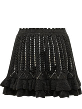 MARANT ÉTOILE - Nelle Knit Skirt with Ruffle Hem - Black - LIDIASHOPPING® - Official Website
