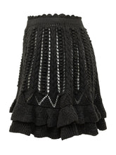 MARANT ÉTOILE - Nelle Knit Skirt with Ruffle Hem - Black - LIDIASHOPPING® - Official Website