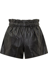 MARANT ÉTOILE - Naline Leather Drawstring Shorts - Black - LIDIASHOPPING® - Official Website