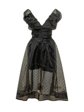 GANNI - Long Ruched Dress - Black - LIDIASHOPPING® - Official Website