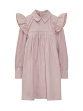 GANNI - Mini Frill Dress - Pink - LIDIASHOPPING® - Official Website