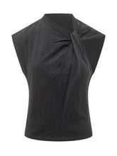 ISABEL MARANT - Asymmetric Knot Top - Black | Lidia Shopping | Official Website
