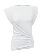 ISABEL MARANT - Maisan Draped Top - White - LIDIASHOPPING® - Official Website