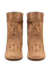 ISABEL MARANT - Woosta Ankle Boot with Perforations and Tassels - Brown - LIDIASHOPPING® - Official Website