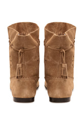 ISABEL MARANT - Woosta Ankle Boot with Perforations and Tassels - Brown - LIDIASHOPPING® - Official Website