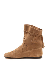 ISABEL MARANT - Woosta Ankle Boot with Perforations and Tassels - Brown - LIDIASHOPPING® - Official Website