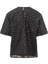 ROTATE - Top Oversize con Perline - Nero - LIDIASHOPPING® - Official Website