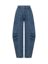 ROTATE - Denim Cargo Pants - Blue - LIDIASHOPPING® - Official Website