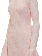 ROTATE - Mesh Mini Dress with Flared Sleeves - Pink - LIDIASHOPPING® - Official Website