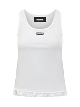 ROTATE - Tank Top with Ruffle Hem - White - LIDIASHOPPING® - Official Website