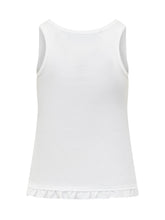 ROTATE - Tank Top with Ruffle Hem - White - LIDIASHOPPING® - Official Website