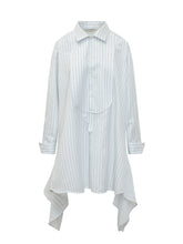J.W. ANDERSON - Abito Camicia Side Knot con Motivo a Righe - Bianco - LIDIASHOPPING® - Official Website