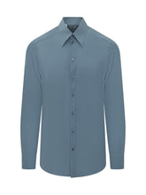 DOLCE & GABBANA - Camicia con Colletto Classico e Chiusura con Bottoni - Blu | Lidia Shopping | Official Website