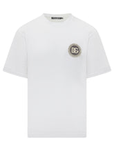 DOLCE & GABBANA - Jersey T-Shirt With Embroidered Logo - White - LIDIASHOPPING® - Official Website