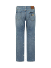 DOLCE & GABBANA - Jeans Straight Fit Effetto Used - Blu - LIDIASHOPPING® - Official Website
