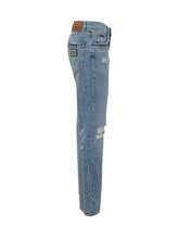 DOLCE & GABBANA - Jeans Straight Fit Effetto Used - Blu - LIDIASHOPPING® - Official Website