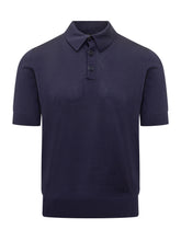 DOLCE & GABBANA - Short-Sleeve Knit Polo Shirt - Blue - LIDIASHOPPING® - Official Website